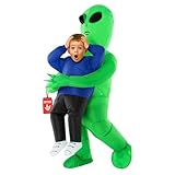 Morph Disfraz Alien Hinchable Niño, Disfraces Extraterrestre Niños, Traje Hinchable Aliens, Disfraz para Halloween y Carnaval, 4-6 años
