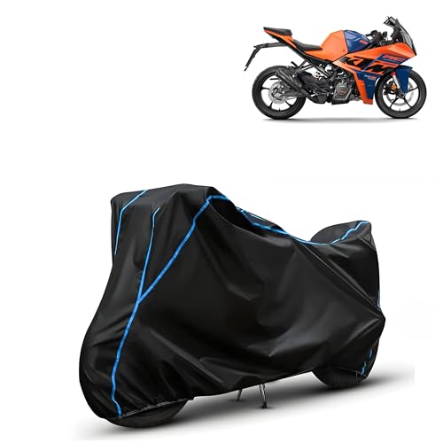 Image of Kerwa Waterproof Bike Cover Compatible with KTM RC 125 | Dust Proof, UV-Resistant, All-Weather Protection Bike Body Cover, Windproof Elastic Bottom