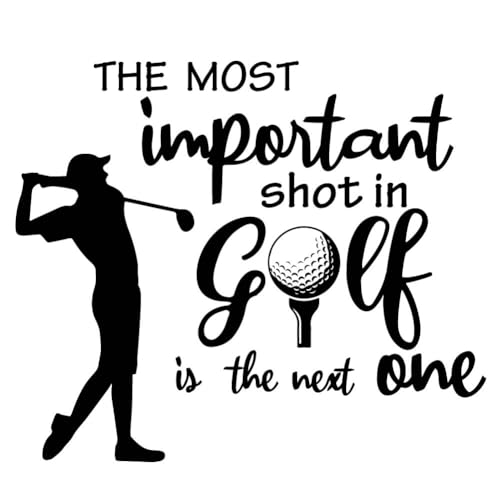 SUPERDANT Golf Wall Stickers Inspirational Quotes Wall Sticker Play Golf Large Sports Room Kid's Room Bedroom Wall Decor Golfer Gift 60×35CM Wall Sticker Vinyl Transfer - Image 3