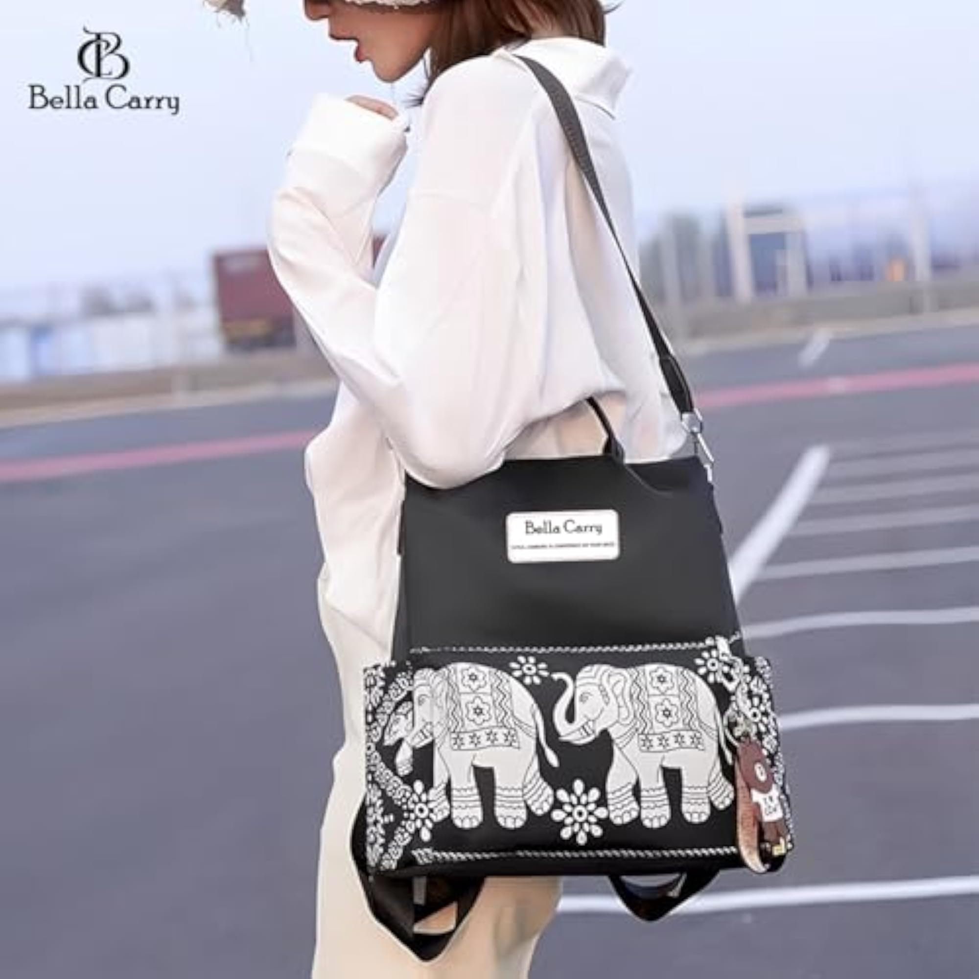 Fashion Nylon Shoulder Bag for Women, Large Capacity