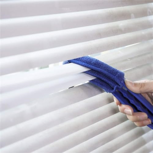 Image of Cleaner Tools for Window Shutters Air Conditioner Dust with 3 Microfiber Sleeves - Mini Duster and Brush,for Keyboard,Car Air Vent, Vehicle Blind Dust Cleaning Tool for SUV, Truck, RV, Blue