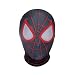 Nuitab Miles Morales Spiderman Masque Enfant Adulte Anniversaire Tête Couverture École Jeu Déguisé Visage Kit Super Héros Capuche Scène Performance Chapeaux,Black-Adult