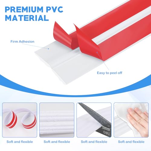3M Kantenschutz Wand, Flexibel Zierleisten Selbstklebend, Stoßschutz Wandleisten Selbstklebend, Eckleiste Selbstklebend, Schnittbar Daeckenleisten Selbstklebend für Wandkanten Böden Schränke