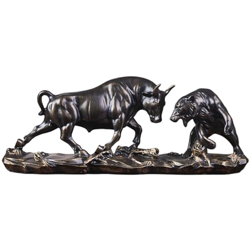 Statue de taureau Wall Street en bronze – Décoration de bureau financier, cadeaux boursiers, accessoires de trading Forex, art mural pour investisseurs et commerçants, décoration de motivation
