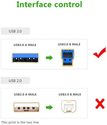Ugreen 10372 2m USB A USB B fişi siyah - USB A USB B 3.0 (3.1 Gen 1), siyah - Görsel 2