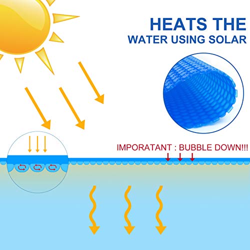 Evoio Solar Pool Covers for 6 8 10 12 15ft Diameter Round Easy Set and Frame Pools Round Inflatable Pool, In-Ground and Above-Ground Pool Solar Covers, Upgraded Solar Pool Blanket Covers (8 Foot) - Thumbnail 3