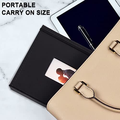 Vienrose Instax Mini Photo Album Book 208 Pockets 2X3 Polaroid Photo Album, For Fujifilm Instax Mini 7S 8 9 11 25 26 40 50S 90 Evo Z2300 Instant Camera Photo, Kpop Photocard Black #TOP2