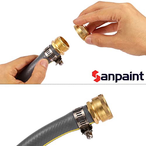 Sanpaint 2 Pack 3/4" Brass Garden Hose End Caps with Washers - Thumbnail 6