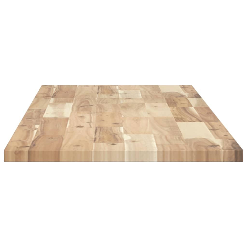 Piano per lavabo non trattato, 140 x 40 x 2 cm, in legno massiccio di acacia, rettangolare, per bagno, lavabo, robusto pannello in legno