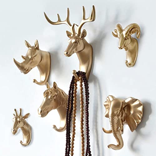 Maxvitavela 6 Pack Creative Antlers Coat Hooks/ Single Wall Hook, Hooks Mounted For Coat, Bag, Towel, Key, Wall, Hook Rack, Hanging Coats Bathroom Entryway, Decorative Gift #TOP5