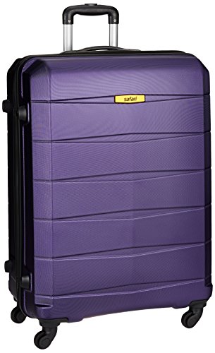 Safari Polycarbonate 77 cms Purple Hard Sided Suitcase (REGLOSS ANTISCRATCH 4W 77 Purple)