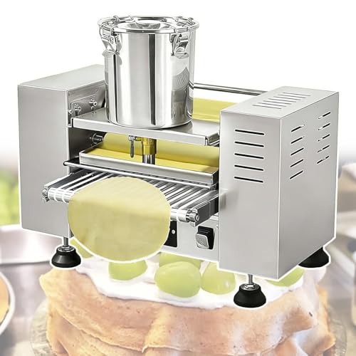 Máquina for hacer crepes comerciales de 2800 W, control inteligente de temperatura, calentamiento uniforme, fabricante de corteza de crepes de acero inoxidable for catering, panadería, crepes(8in)