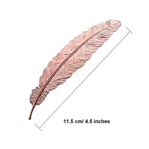 Gejoy 8 Pieces Metal Feather Bookmarks Assorted Metal Bookmark Feather Shape Book Marker For Adults And Kids (Set 1) #TOP2