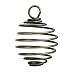PEPPERLONELY 10pc Antiqued Bronze Alloy Spiral Bead Cage Charms Pendants 26x19mm (1" x6/8")
