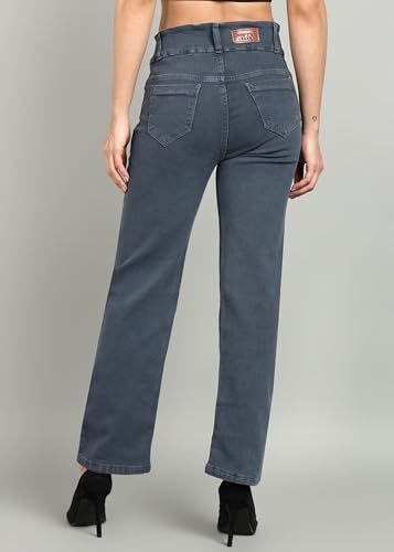 Image of Nifty Women's Denim Stretchable 2-Button Straight Fit Jeans