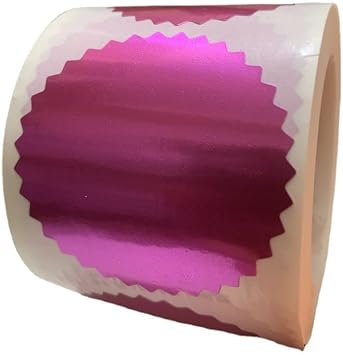 Alüminyum Kendinden Yapışkanlı Etiket Pembe Renk 50 adet 50mm Çap