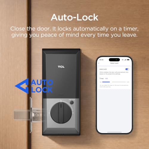 TCL Smart Door Lock, Palm Vein Keyless Entry Door Locks with App Remote Control, Doorbell, 8-Month Battery, Front Door Lock Deadbolt Compatible with Alexa & Google Home, D2 Pro - image 8