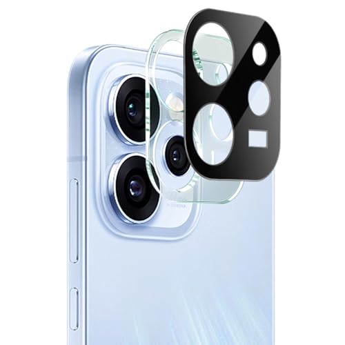 Image of FabeKee Compatible With Oppo Reno15 Pro 5G Tempered Glass Full Cover Lens Film + Acrylic Cap (Black Version)
