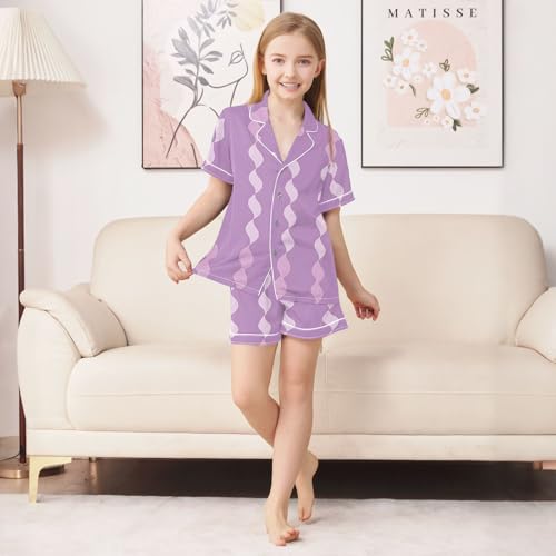 Summer Pajamas Sets Soft Satin Silk Sleepwear Classic Button Down Shorts 2 Piece Pjs4