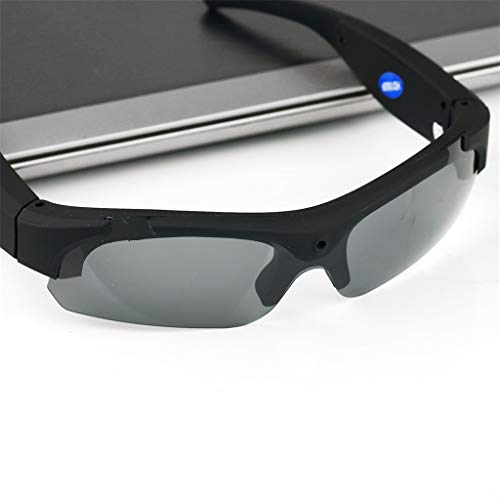 HD 1080P Schwarze Brille im Freien Sportbrille polarisierte Minikamera Videorecorder Überwachungskamera Sonne (16G)