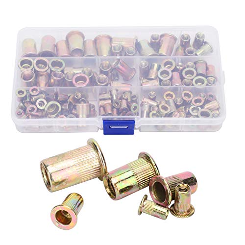 Galvanized Rivet Nut, Mixed Rivet Nut, Simple to Use Practical for Industrial Hardware Fastener Supplies Industrial Accessories Fastening Supplies