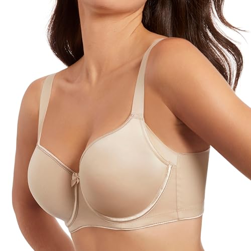 Selene, Sujetador de Mujer Efecto Seda, con Aros, Copas