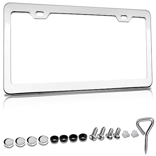 Nightingale Villa Chrome License Plate Frame,Silver License Plate Frame,White License Plate Frame,Stainless Steel License Plate Frames For #TOP4