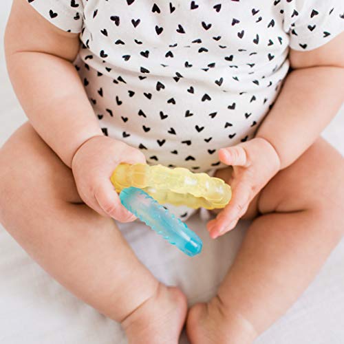 Green Sprouts Cool Nature Teether (2 Pack) | Soothes Gums & Promotes Healthy Oral Development | Safer Plastic Filled With Sterilized Water, Chill For Extra Relief #TOP7