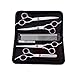 Produktbild ManYHM 6PCS / Set 6-Zoll-Berufssalon Friseurscheren Friseurscheren Haircut Werkzeug-Kit mit Kamm for Hundesalon Hair Styling (Farbe : Schwarz)