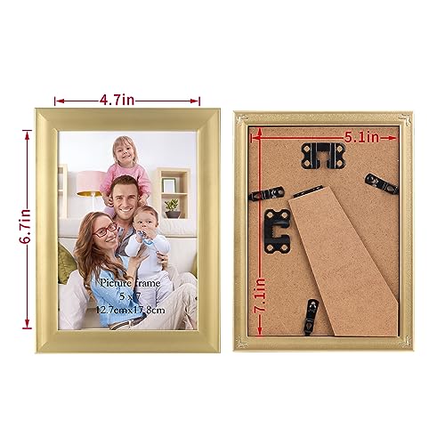 Giftgarden Gold 7x5 Photo Frames 12 Pack, Modern 5x7 Picture Photo Frames for Wall or Tabletop Display - Image 3
