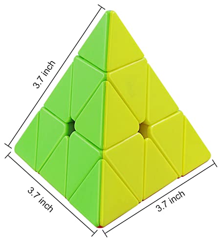 Image of HAWKISTER Kid Moyu Mfjs Meilong Pyraminx Cube Stickerless High Speed Magic Cube, Mofang Jiaoshi Cubing Classroom