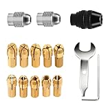 Large Application & Grande Compatibilité Ce lot de 15 pinces de serrage est compatible avec les outils rotatifs Dremel et convient pour la gravure, le meulage, la coupe, le polissage et le perçage fin. Le mandrin et les pinces de serrage maintiennent en toute sécurité les accessoires tels que les goupilles de fraisage, les tambours de ponçage, les brosses métalliques et les disques à tronçonner. Idéal pour les bricoleurs et les travaux précis dans le domaine du modélisme et de l'artisanat