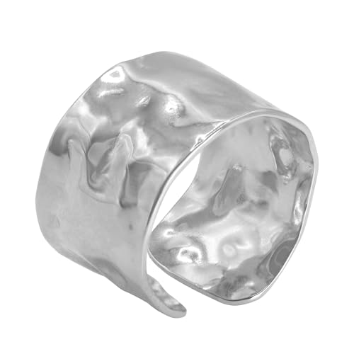 Bague pour femme en acier inoxydable Heideman Manli un cadeau élégant aux reflets argent et or