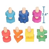 TickiT 73999 Rainbow Wooden Nuts & Bolts Pack of 21