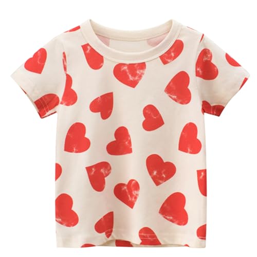 B&G-KID 2 Pack Toddler Girls T-Shirt Short Sleeve Kids Summer Casual Daily Shirt Fashionable Girl Graphic Tops Tee 2T-7T.3