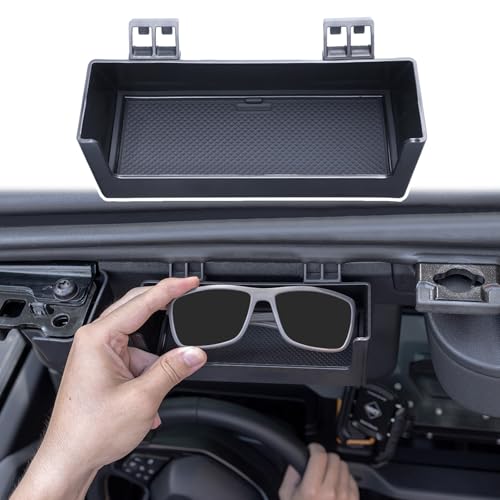 TOPINSTALL Sun Visor Sunglass Holder Compatible with 2021-2026 Ford Bronco 2/4 Door, Glasses Box...
