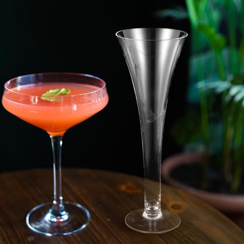 Copa de cóctel de vidrio de 290ml con diseño moderno para fiestas 5