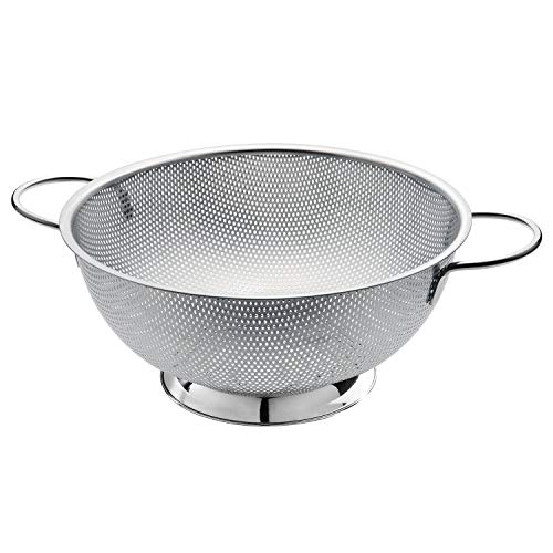 TORVA 5-Quart Stainless Steel Colander - Micro-perforated with Professional Strainer - Heavy Duty