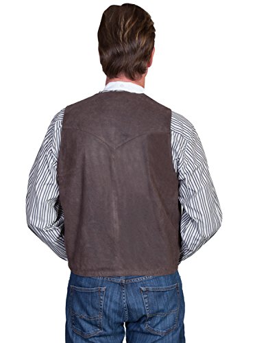 Scully Men's Lambskin Leather Western Vest Brown 42 R2