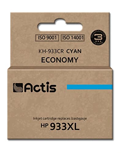 Encre pour imprimante HP, Remplacement HP 933Xl Cn054Ae; Standard; 13 ML; Bleu.