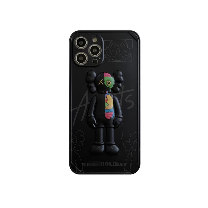 MPPLUS Cool Case Compatible with iPhone XR,Silicone Shockproof 3D Kawaii Cartoon Street Fashion Full Body Protection Cover/Case for iPhone XR(Black)