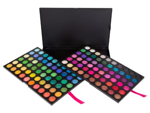 Pro Premium 120 Colors 2 Layer Shimmer Matte Eyeshadow Eye Shadow Powder Makeup Cosmetic Ultimate Combine Palette #01 Full Kit Professional Beauty Salon with Original Package Black Case