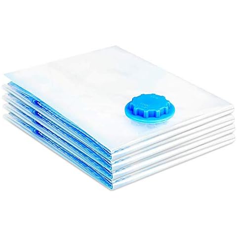 LIVIVO Medium Vacuum Storage Bags - Premium 50X70Cm Space Saving Compression Bags - Airtight and Waterproof - Great for Storing Clothing, Duvets, Bedding, Pillows, Curtains & More - Ideal Fo Cover