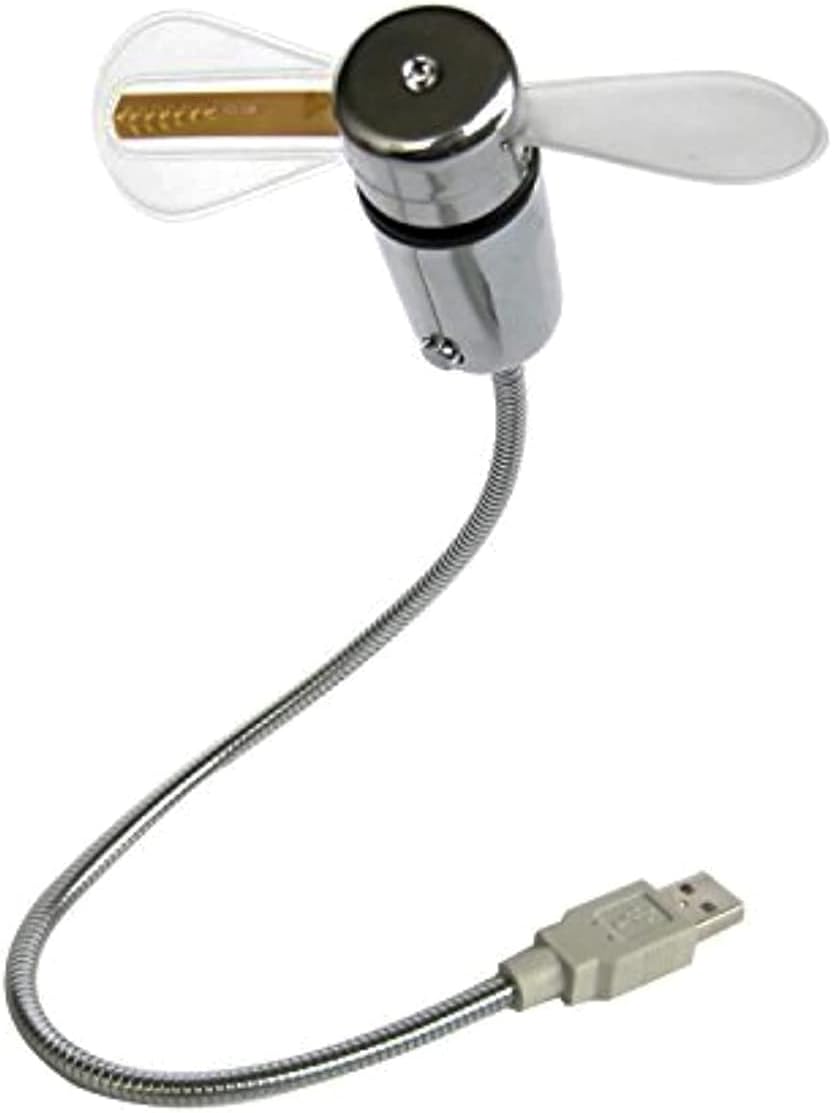ThinkTop USB Mini Flexible Time Clock Fan with LED Light Real Time Display- Cool Gadget