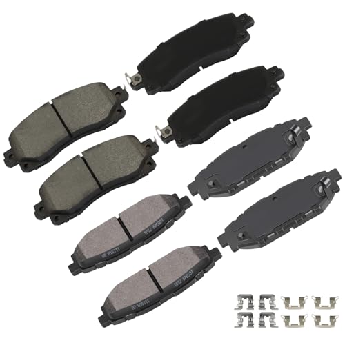 Image of cciyu D2045 & D1114 Front & Rear Ceramic Disc Brake Pads Kit For Subaru Crosstrek 2018-2022,For Subaru Impreza 2017-2022