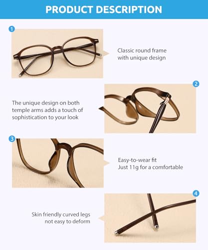 Image of Firmoo Blue Light Blocking Glasses for Women Men, TR90 Square Frame Anti Eyestrain Computer Screen Gaming Glasses
