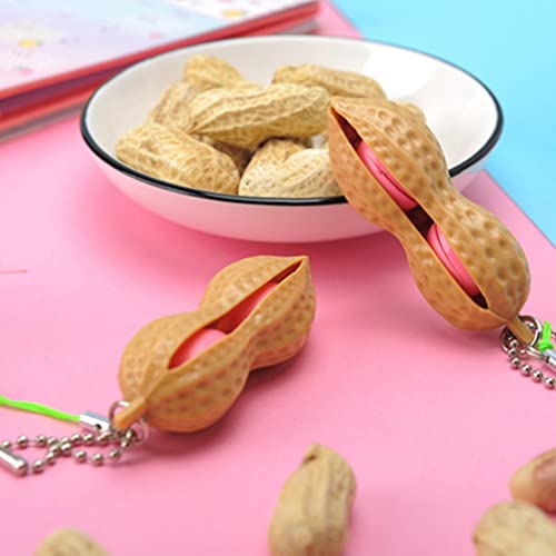 Guoguonb 6 PCS Anti-Stress Entlastende Squeeze Toys Bean Bohne Anhänger Schlüsselanhänger Toys Squeeze Lustige Gadgets Reduziert Angst und Stress für Geschenke