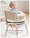 QPAU Inflatable Baby Floor Seat with Safety Harness, Baby Chair for Sitting Up (3 Months & Up), Portable Blow Up Baby Stuff for Infants with Built-in Pump (Dinosaur)