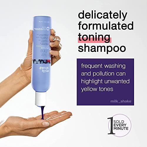Milk Shake Silver Shine Light Shampoo, White, 300 millilitre