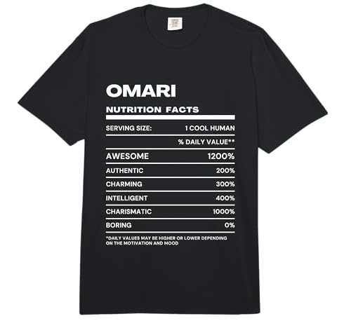 Omari Nutrition Facts Name Comfort Colors Adult Heavyweight T-Shirt